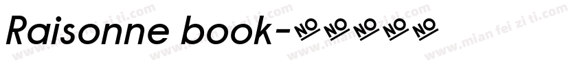 Raisonne book字体转换